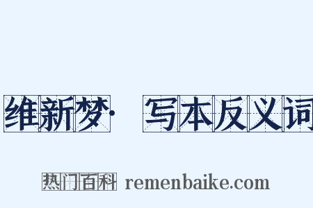 维新梦·写本反义词是什么意思的图片